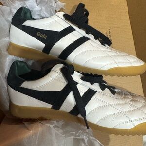 Gola Classic White and Black Trainers